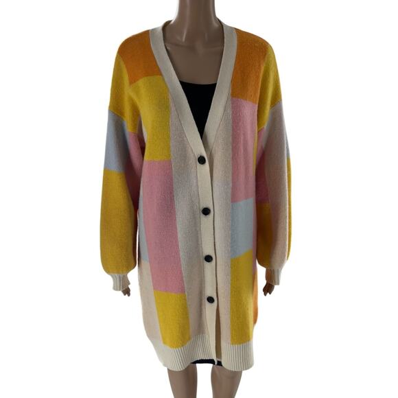 Anthropologie Amadi Lexie Colorblocked Cardigan Sweater - Picture 4 of 12